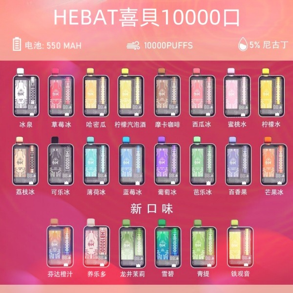   喜貝HEBAT10000口 拋棄式電
